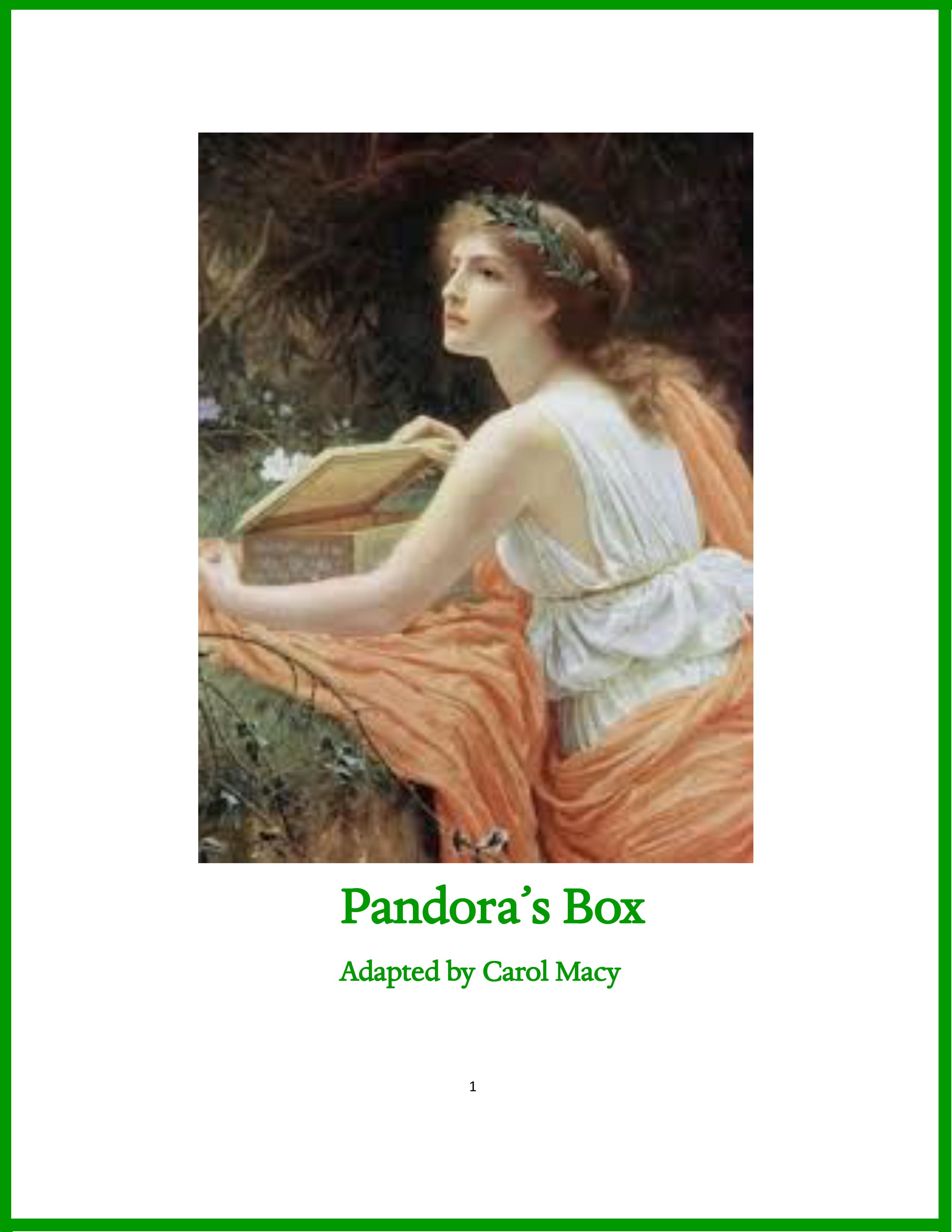 Pandora's Box play script cover